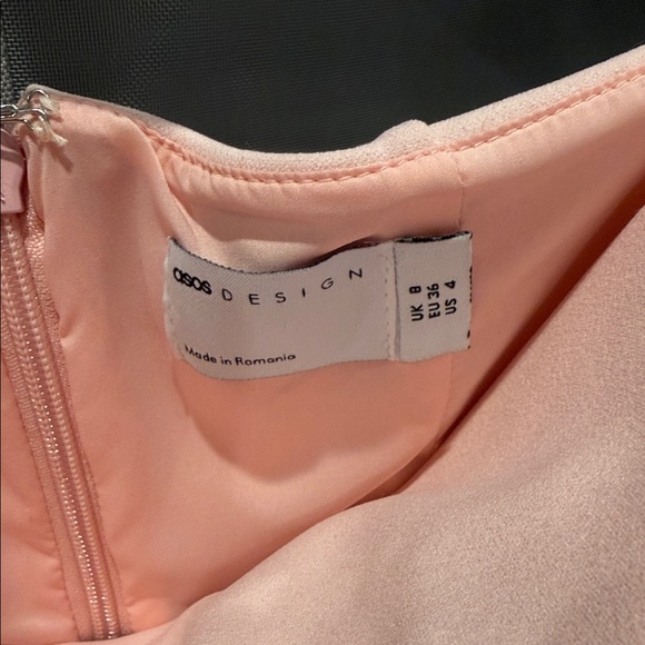 Pink Strapless Dress with Bow Detail - Picture 2 of 6